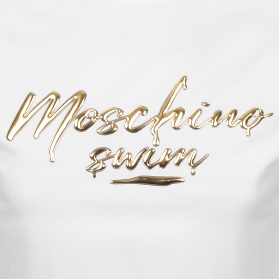 Alternative Image for ProductMoschino Logo Short Sleeved T Shirt White3